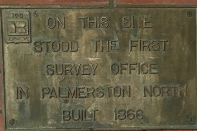 Plaque in Coleman Place, Palmerston North.