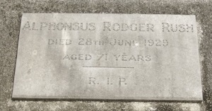 Headstone - Alphonsus Rodger Rush. 