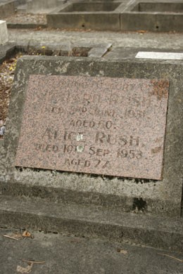 Headstone - Ignatius Thomas Richard Rush. 
