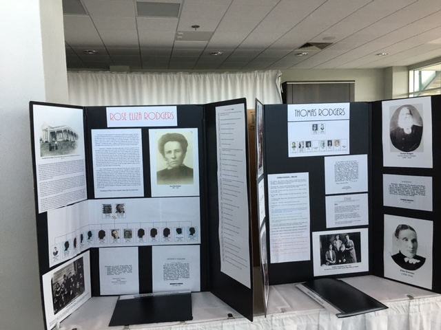 Checking out the family signboards.