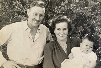 Doreen Morrison with husband Ritchie and baby Barbara