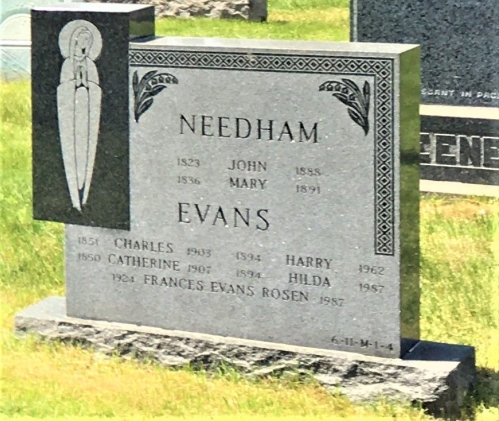 Headstone - Mary Healy and John Needham, New York.