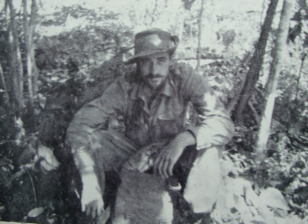 Denis Sharp in the Burma jungle.