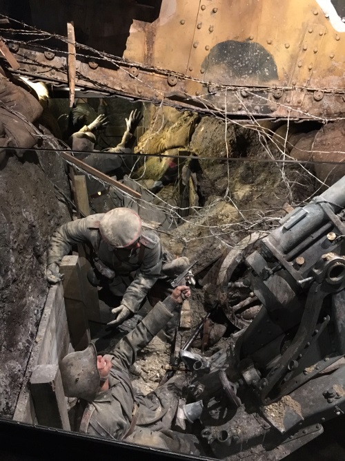 Exhibit showing example of life in a trench.