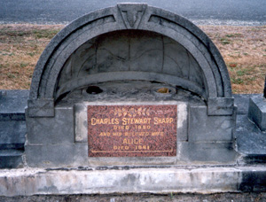 Headstone - Charles Stewart Sharp and Alice Sharp